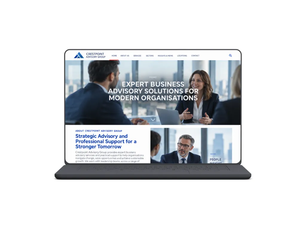 Homepage footer of the Crestpoint Advisory Group website