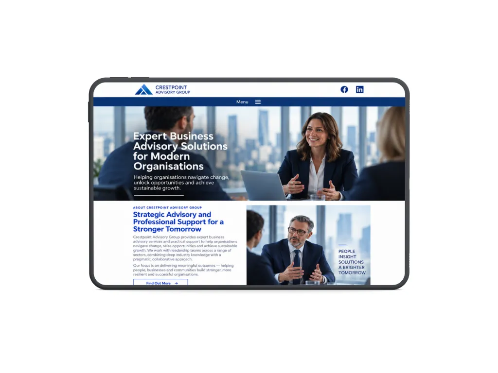Contact page on the Crestpoint Advisory Group website